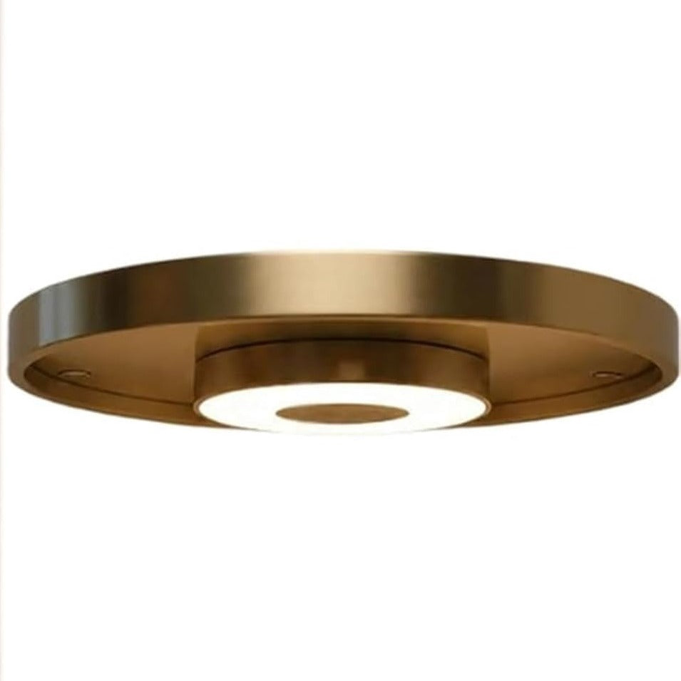 Cordless LED Shelf brushed brass finish with integrated LED underneath