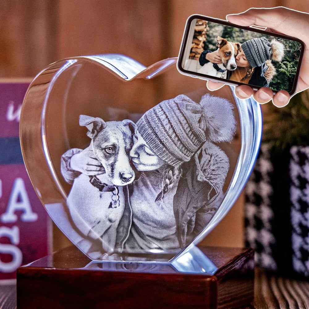 3D Photo Crystal | Heart