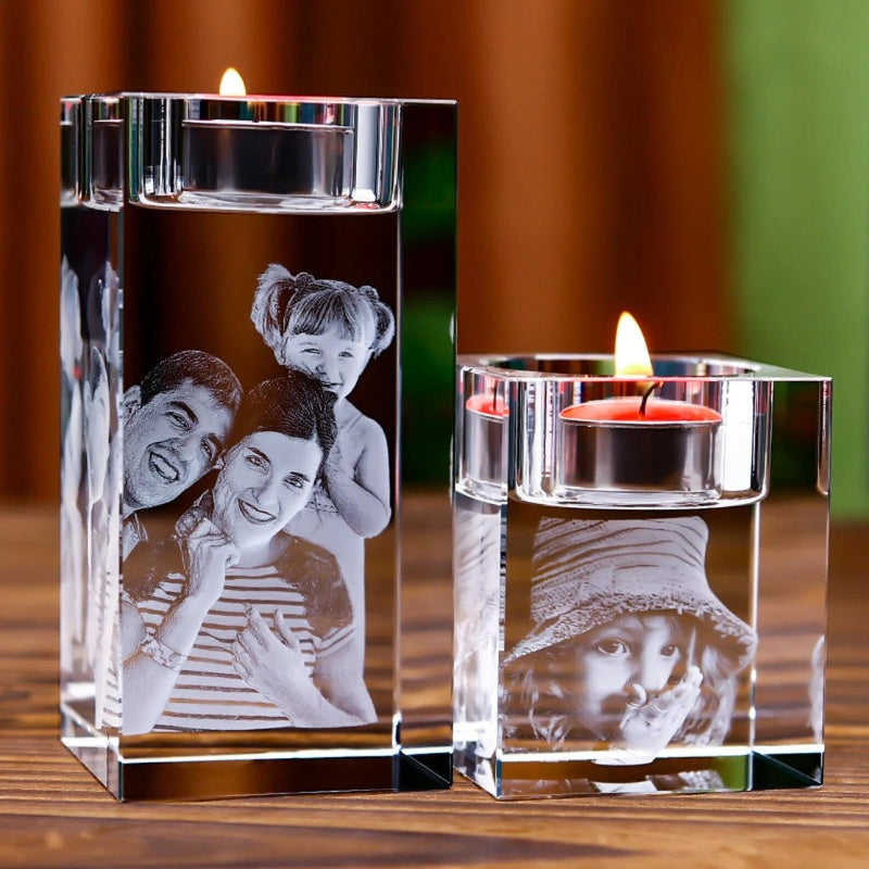 Photo crystal | Personal candle holder