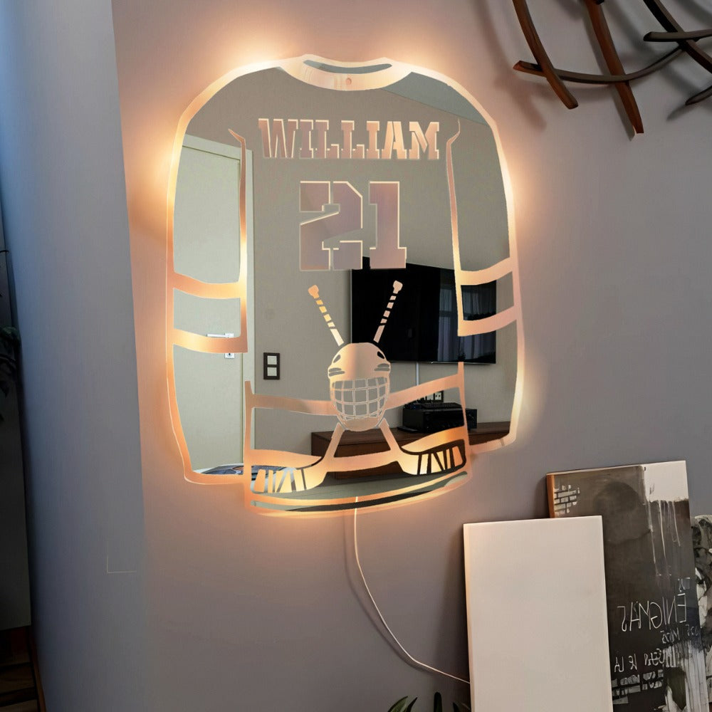 Hockey Player | Personalized LED Mirror